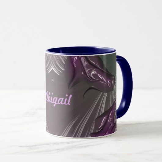 ABIGAIL ~ GLOSSY 3D Glossy Pink Blue Silver ~ Mug マグカップ (正面右)