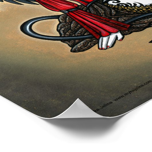 "Abigail" Gothic Cherry Bomb Devil Fae Poster ポスター (角)