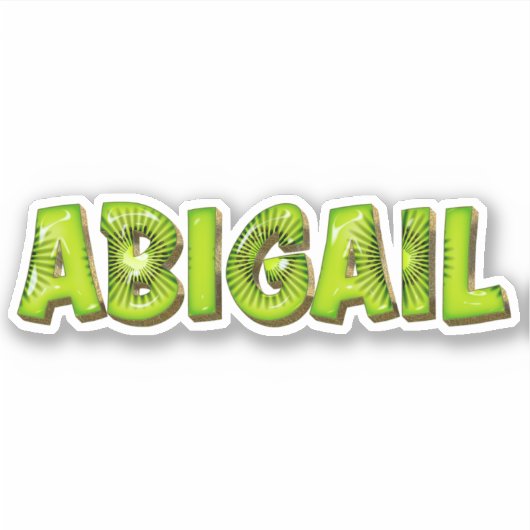 Abigail Name Kiwi Design Aufkleber Sticker シール (正面)
