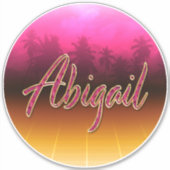 Abigail Vorname Name golden pink Aufkleber Sticker シール (正面)