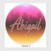 Abigail Vorname Name golden pink Aufkleber Sticker シール (シート)
