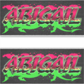 Abigail Vorname Name Graffiti Aufkleber Sticker シール (正面)