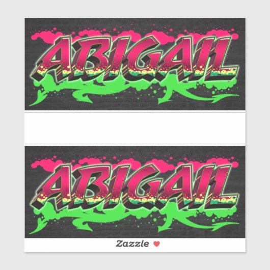 Abigail Vorname Name Graffiti Aufkleber Sticker シール (シート)