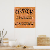 Ability Motivation Attitude Poster ポスター (キッチン)