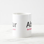 abiturの帽子のheutzutageのjeder! コーヒーマグカップ (中央)