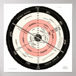 Abizaid "フラット表面、静止地球"小 ポスター