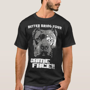 Abk Better Bret Your Game顔Bully Pit Bull Tシャツ