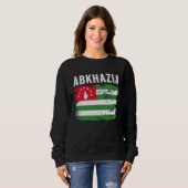 Abkhazia Flag Distressed  Men Women Kids  Abkhaz F スウェットシャツ (正面フル)