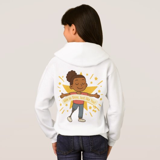 Able to Shine, Just like You Kids Pullover Hoodie (裏面フル)