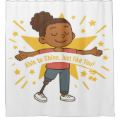 Able to Shine, Just like You Shower Curtain シャワーカーテン (正面)