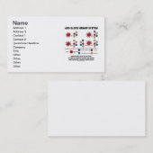 ABO式血液型分類法(血液型) 名刺 (正面/裏面)