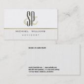 ABOGADO CLASICO ELEGANTE LIMPIO PROFESIONAL SIMPLE 名刺 (正面/裏面)