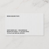 ABOGADO CLASICO ELEGANTE LIMPIO PROFESIONAL SIMPLE 名刺 (裏面)