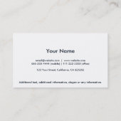 Abogado - Elegante profesional oro dorado y negro 名刺 (裏面)