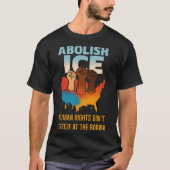 ABOLISH ICE アメリカ氷解 – 大胆な抗議デザイン |  Tシャツ (正面)