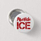 Abolish ICE | 赤と白 缶バッジ (正面&裏面)