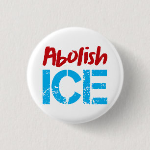 Abolish ICE 赤 青 缶バッジ