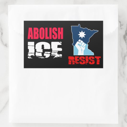 Abolish ICE 長方形シール (バッグ)