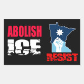 Abolish ICE 長方形シール (正面)