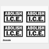 Abolish ICE 長方形シール (シート)
