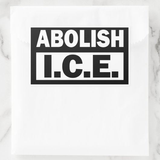 Abolish ICE 長方形シール (バッグ)