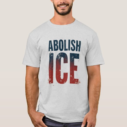 Abolish ICE American Flag Colors Tシャツ (正面)
