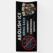 Abolish ICE | Bring Back Compassion and Empathy 横断幕 (縦)