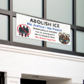 Abolish ICE | Bring Back Compassion and Empathy 横断幕 (ビルの外側)