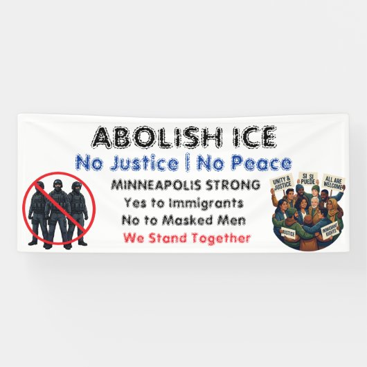 Abolish ICE | Bring Back Compassion and Empathy 横断幕 (横)