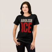 Abolish ICE Minimalist Protest Typography Design トライブレンドＴシャツ (正面全面)