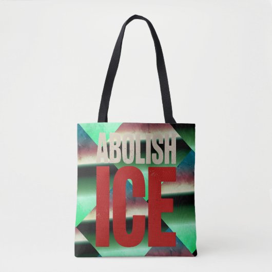 Abolish ICE Minimalist Protest Typography Design トートバッグ (正面)
