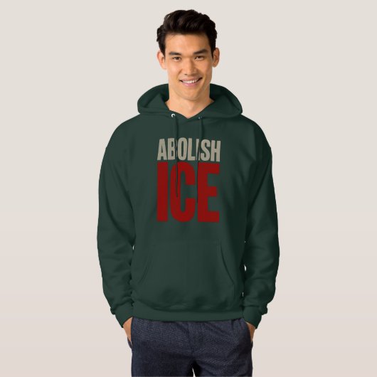 Abolish ICE Minimalist Protest Typography Design パーカ (正面フル)