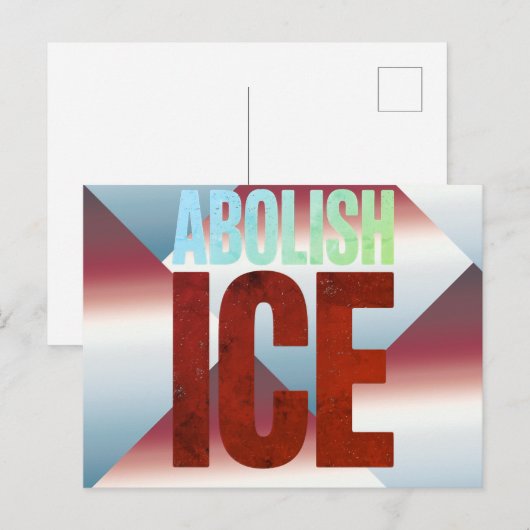 Abolish ICE Minimalist Protest Typography Design ポストカード (正面/裏面)