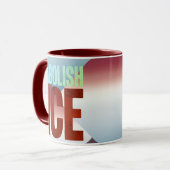 Abolish ICE Minimalist Protest Typography Design マグカップ (正面左)