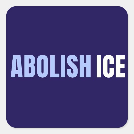 Abolish ICE Political Anti Trump スクエアシール (正面)