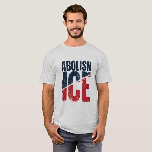 Abolish ICE Vintage Protest Tシャツ (正面フル)