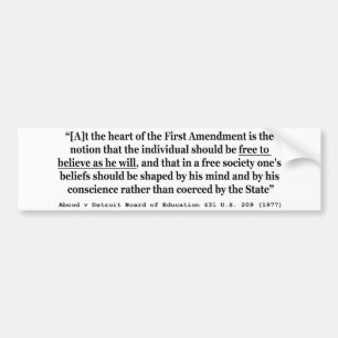 Abood v Detroit Board of Education 431 US 209 1977 バンパーステッカー