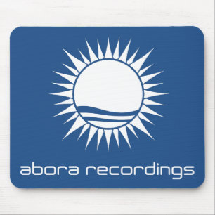 Aboraの録音の白青いマウスパッド マウスパッド