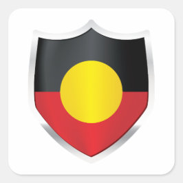 Aborigin Silver Shieldの旗はあなたにぴったりだ スクエアシール