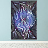 Aboriginalデザイン-16引き伸ばしキャンバス印刷 キャンバスプリント (インサイチュ (ウッドフロア))