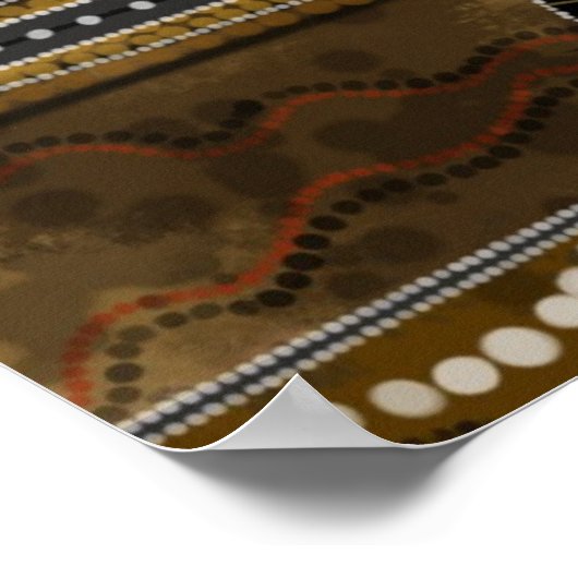 Aboriginal Art Canvas – 女性の食べ物を集める ポスター (角)