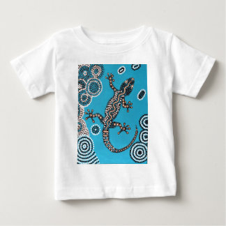 Aboriginal Art, Gecko, Punktmalerei, Dot-Painting ベビーTシャツ