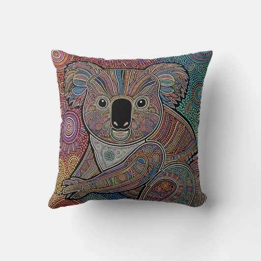 ABORIGINAL ART OF KOALA クッション (裏面)