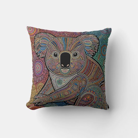 ABORIGINAL ART OF KOALA クッション (正面)