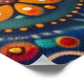 Aboriginal Dot 絵画's: Dreamtime Stories Art ポスター (角)