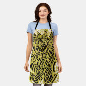 Aboriginal Pattern-14オールオーバープリントエプロン エプロン (着用した状態)