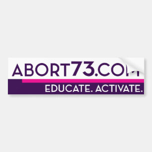 Abort73.comは/教育します。 活動化させて下さい バンパーステッカー