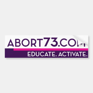 Abort73.comは/教育します。 活動化させて下さい バンパーステッカー