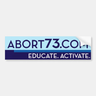 Abort73.comは/教育します。 活動化させて下さい バンパーステッカー