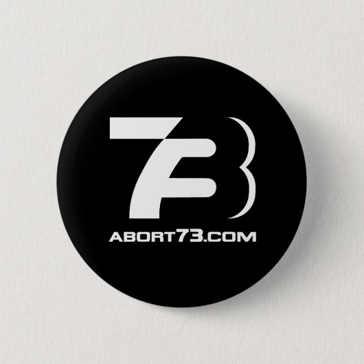 Abort73.com/73ロゴ 缶バッジ (正面)